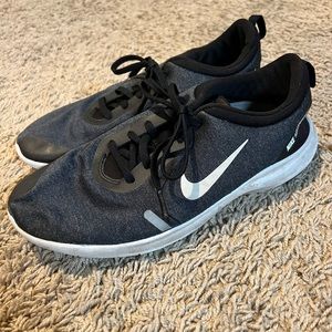 Black Nike running shoes